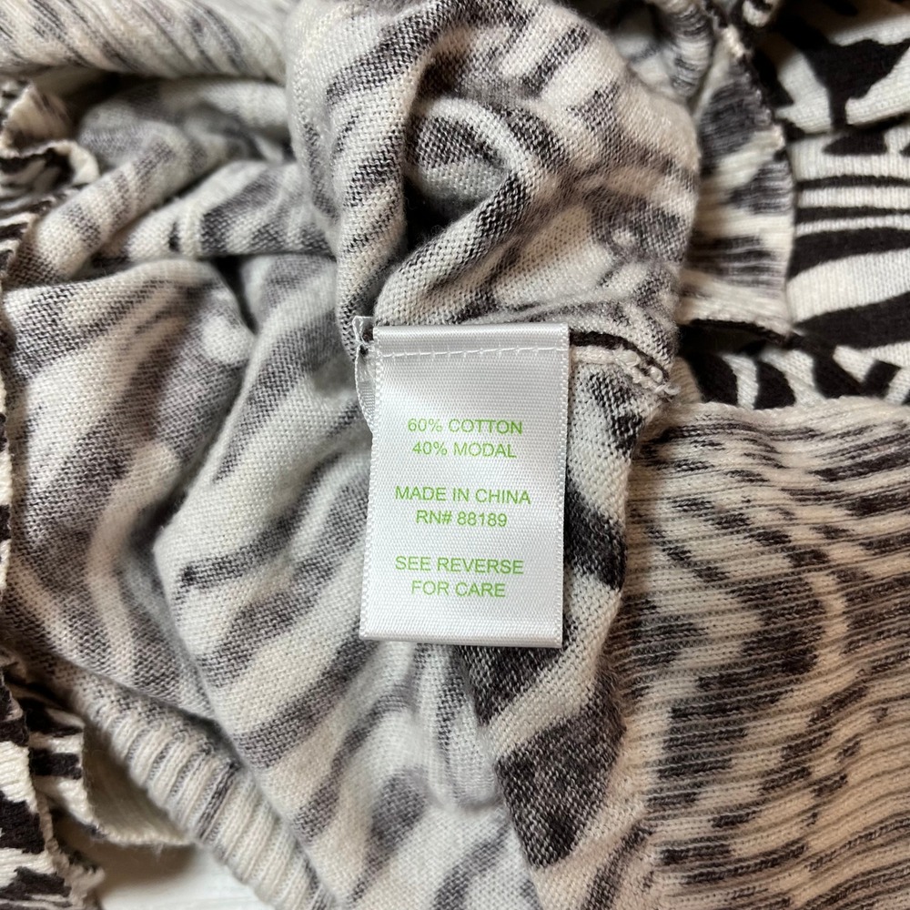 Lilly Pulitzer Brown Zebra V-Neck Sweater Size Small Preppy Y2K Animal Print - Picture 6 of 10